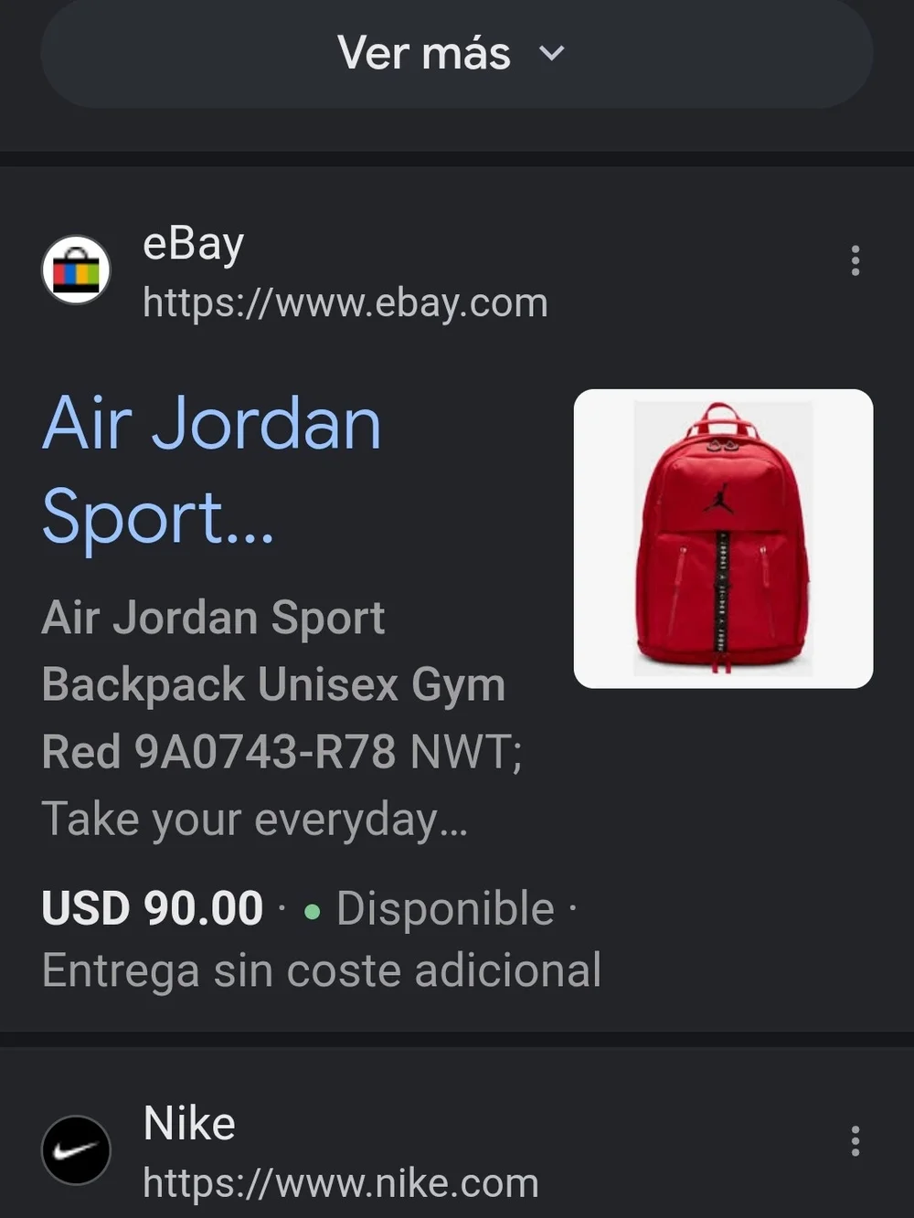 Jordan Red Men's Backpack with Black Jumpman Accent